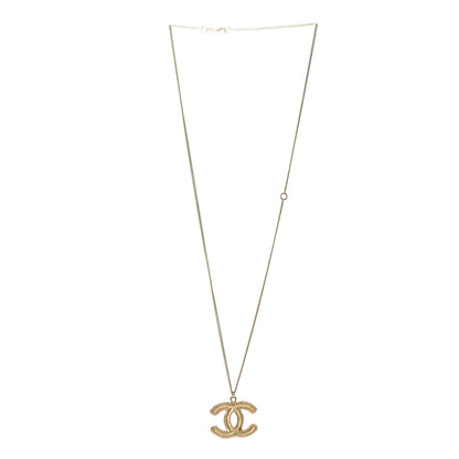 Chanel CC Necklace Matte Gold 4 of 5