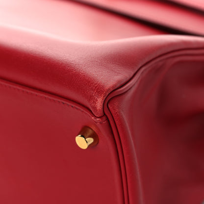Hermes Tadelakt Kelly Retourne 32 Rouge Vif 10 of 14