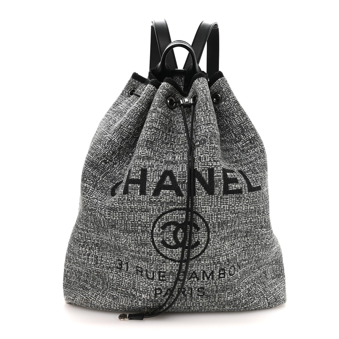 Canvas Large Deauville Backpack Charcoal
