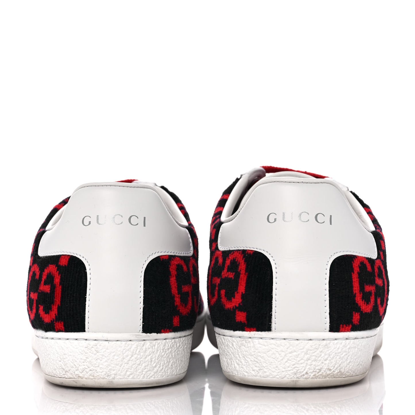 Terry Cloth GG Monogram Womens Ace Sneakers 39.5 Blue Red