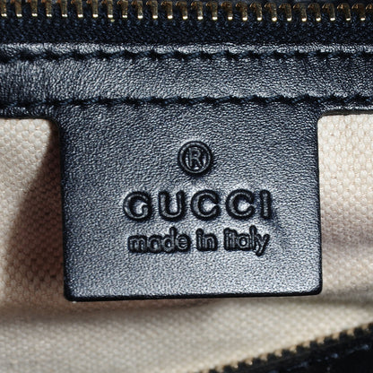 Gucci Monogram Selleria Calfskin Vintage Web Medium Boston Beige Blue 6 of 8