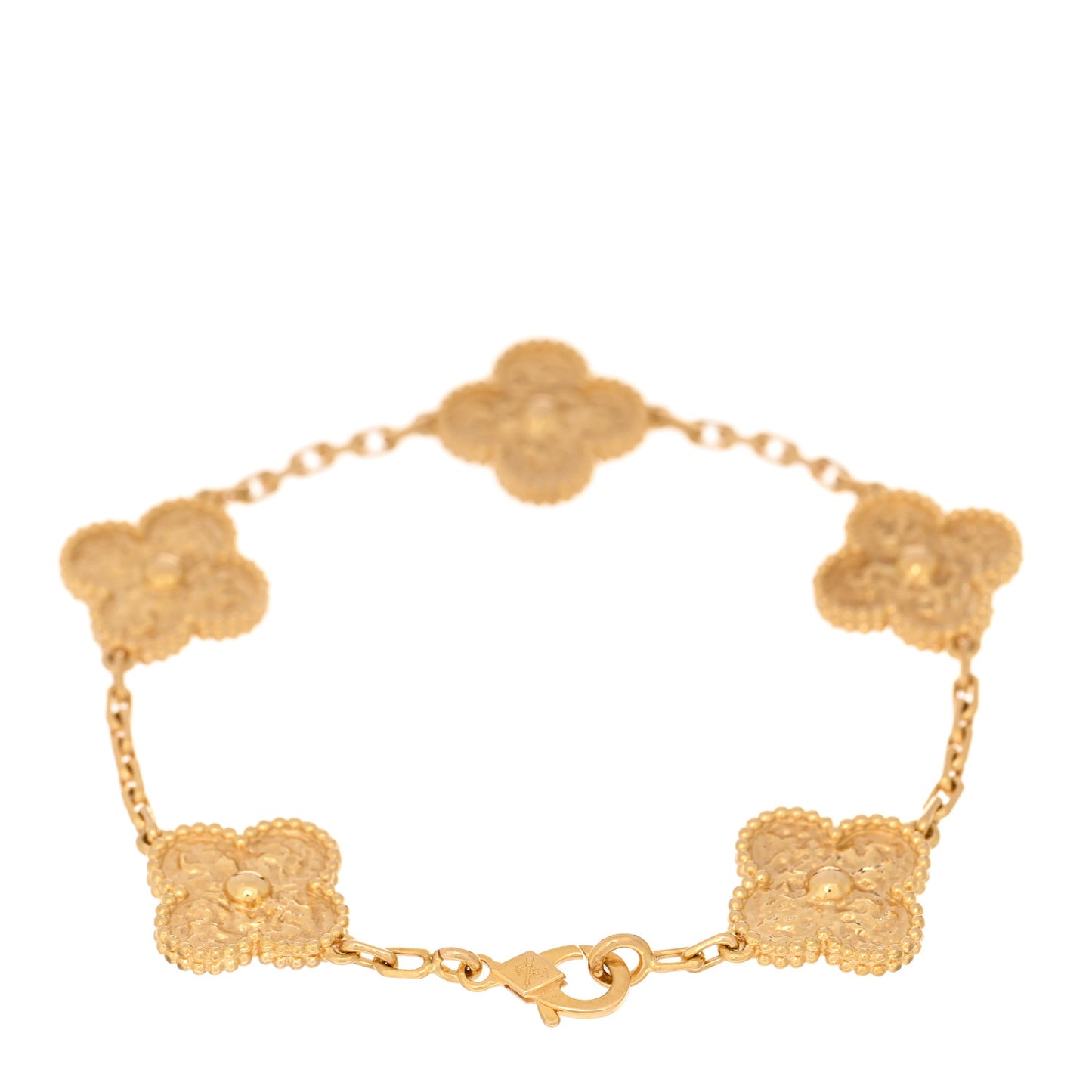 18K Yellow Gold 5 Motifs Vintage Alhambra Bracelet