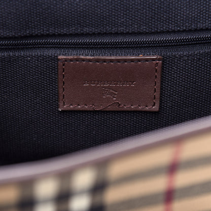 Burberry Haymarket Check Buckle Satchel Chocolate 6 of 11