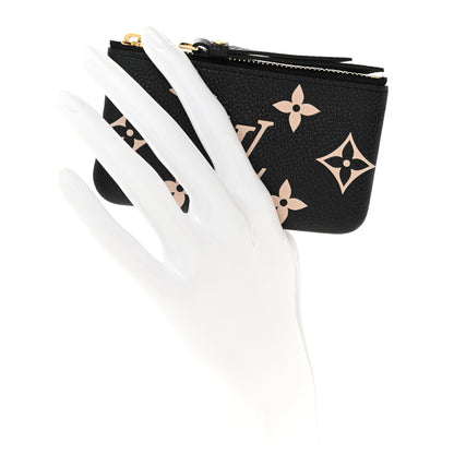 Louis Vuitton Empreinte Monogram Giant Key Pouch Black Beige 2 of 7