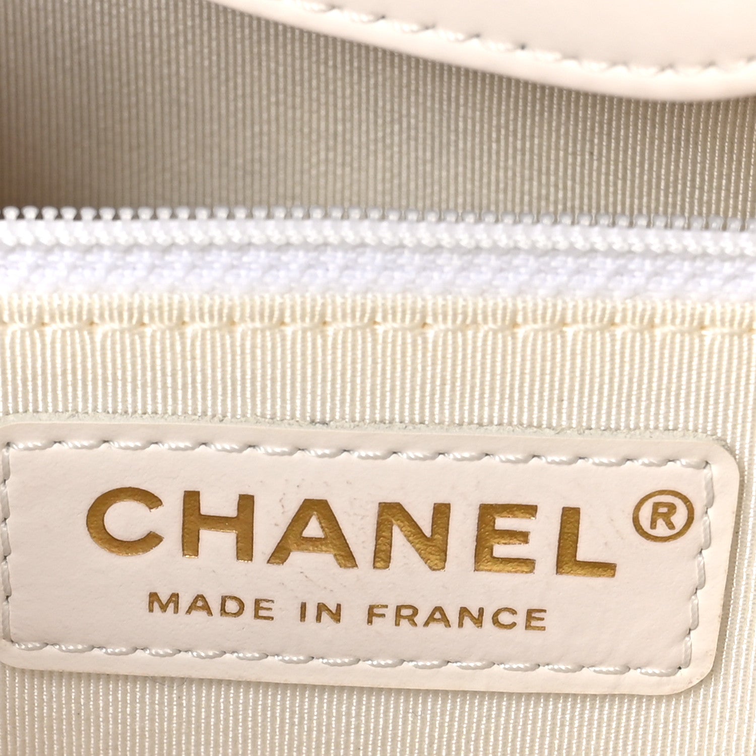 Chanel Glazed Calfskin Stitched Shopping Tote White 7 of 11