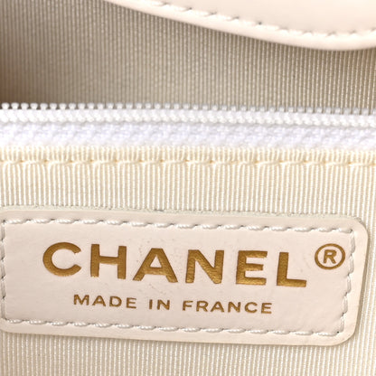 Chanel Glazed Calfskin Stitched Shopping Tote White 7 of 11