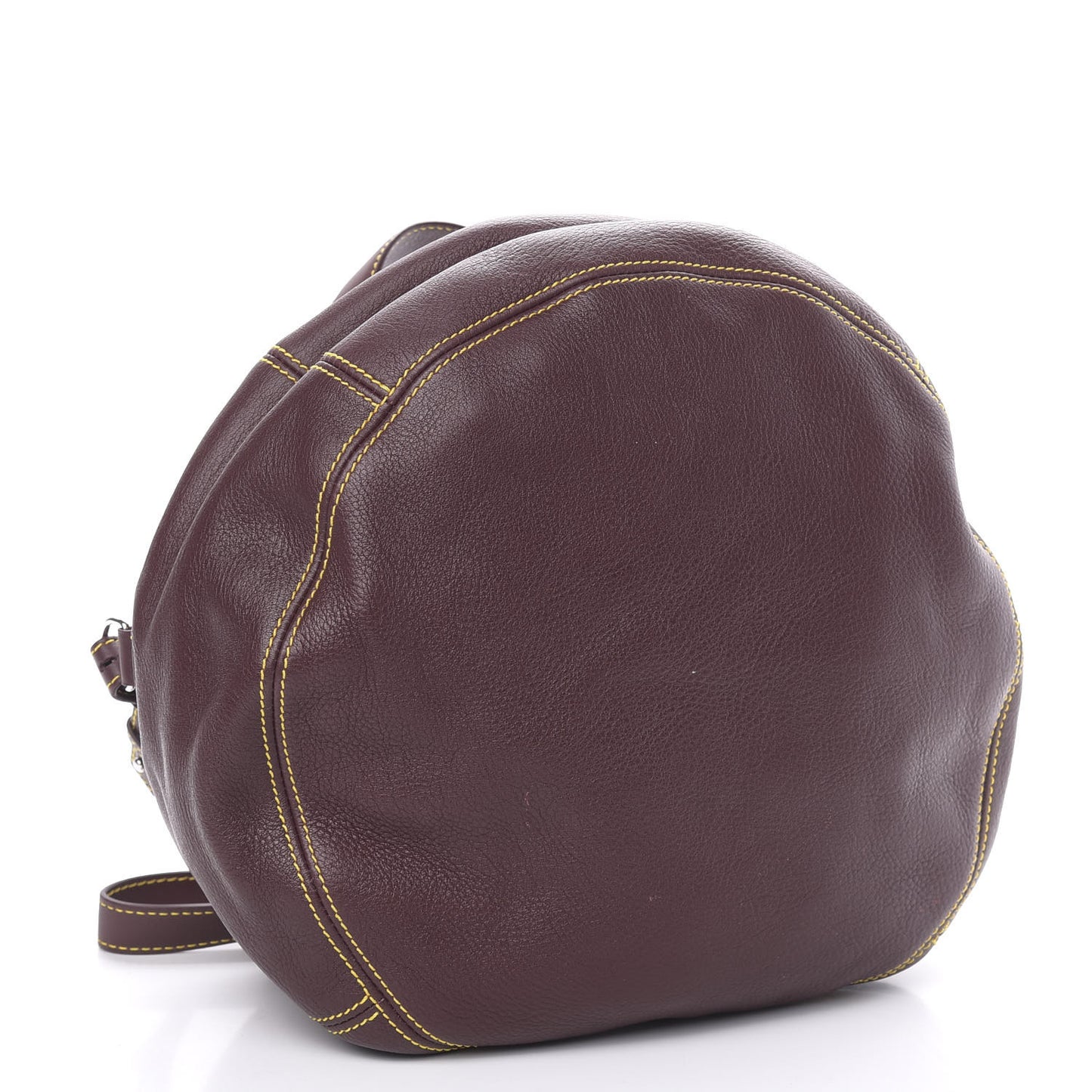 Calfskin Round Air Hobo Burgundy