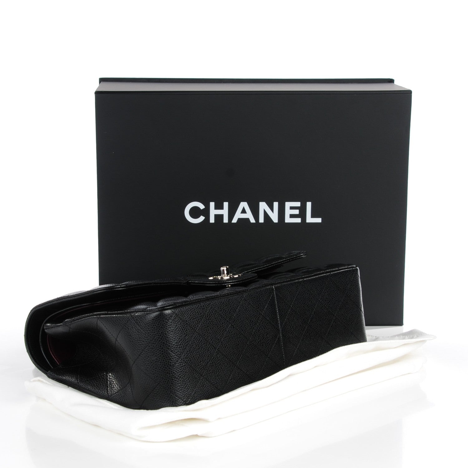 Chanel Caviar Quilted Jumbo Double Flap Black 4 of 9