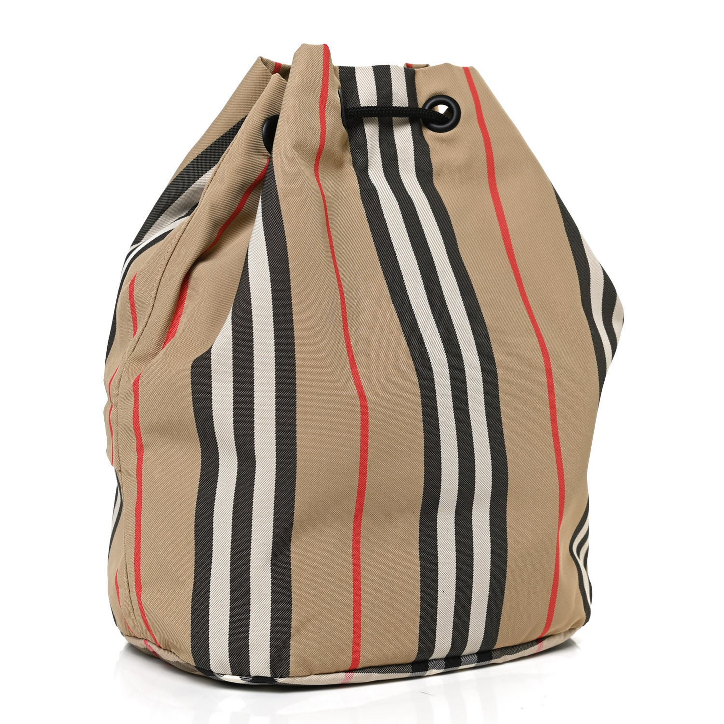 Econyl Icon Stripe Phoebe Drawcord Pouch Archive Beige