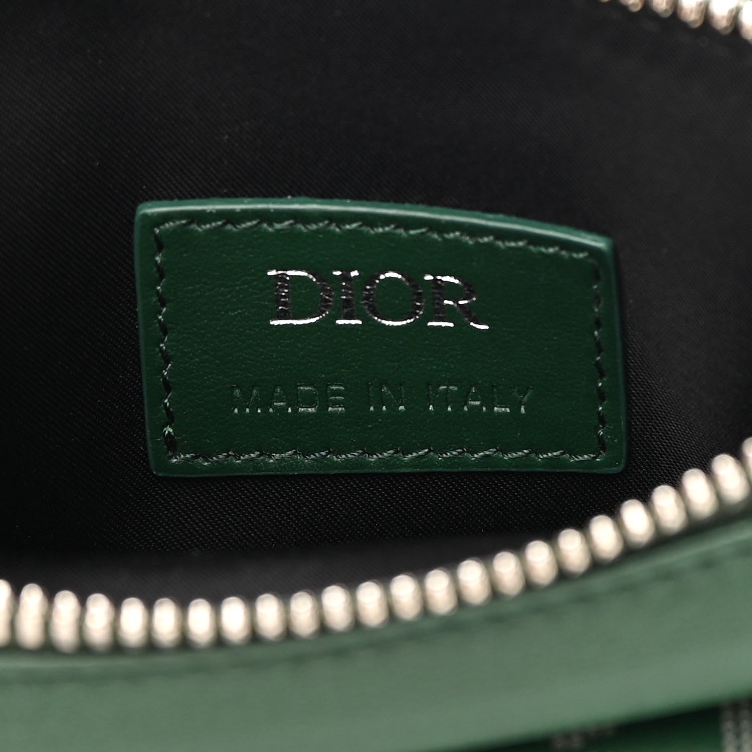 Christian Dior Galaxy Calfskin Oblique World Tour Saddle Belt Bag Green 6 of 11