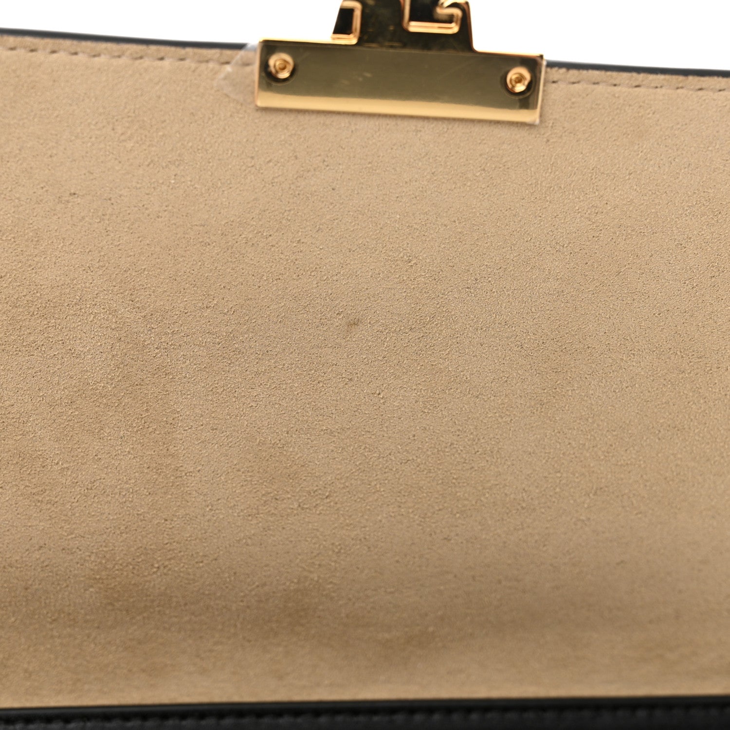 Fendi Vitello Liberty Bi-Color FF 1974 Embossed Chain Strap Kan U Shoulder Bag Black Maya 8 of 12