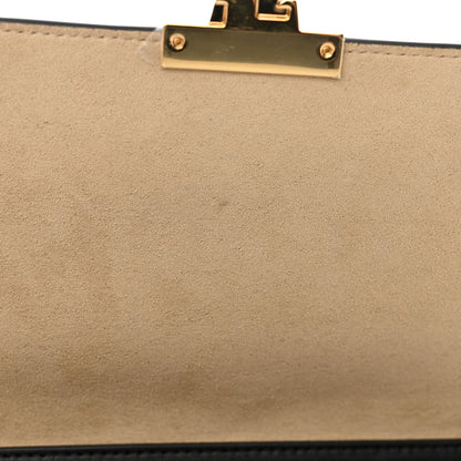 Fendi Vitello Liberty Bi-Color FF 1974 Embossed Chain Strap Kan U Shoulder Bag Black Maya 8 of 12