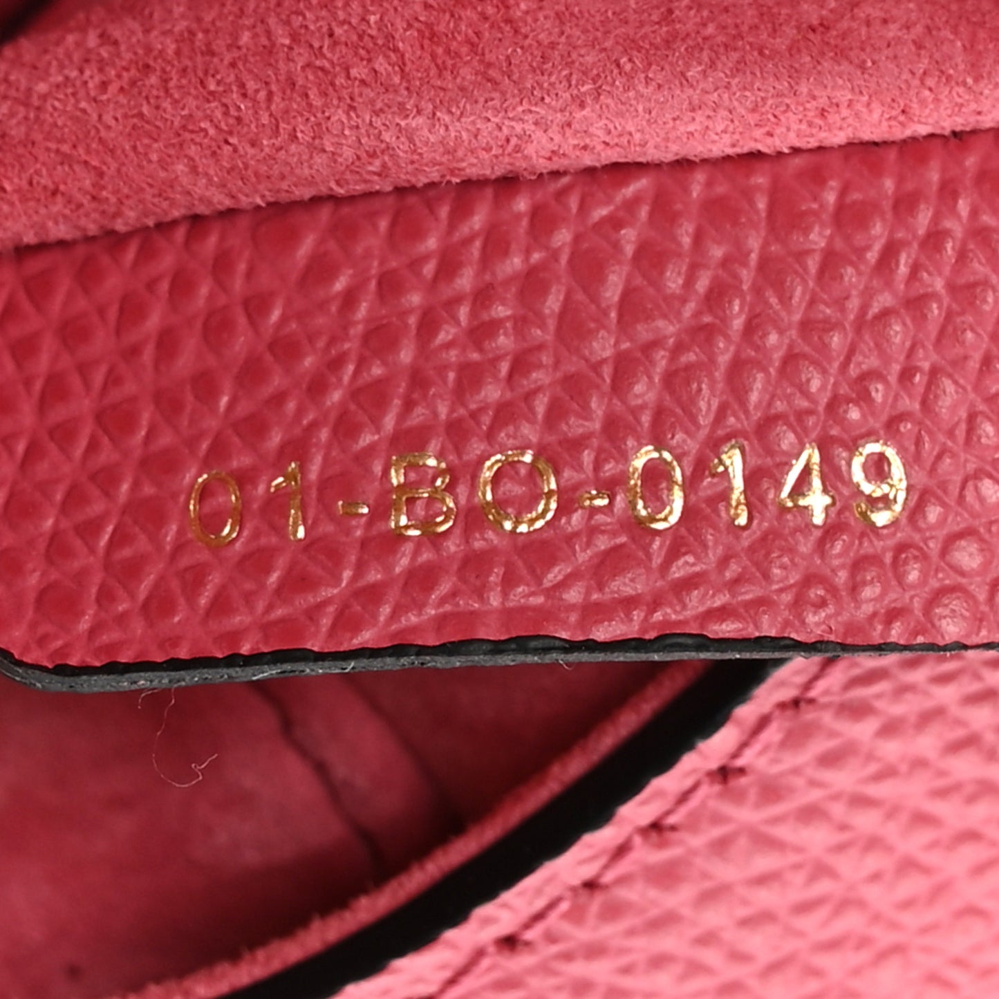 Grained Calfskin Mini Saddle Bag Pink