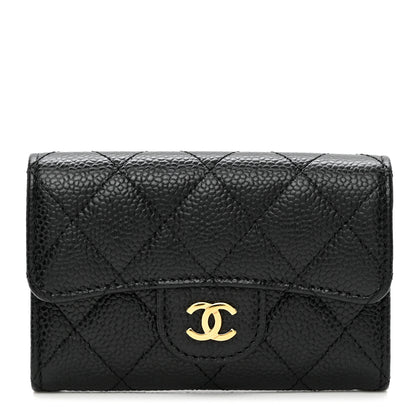 Chanel Caviar Quilted Flap Card Holder Black 1 of 9