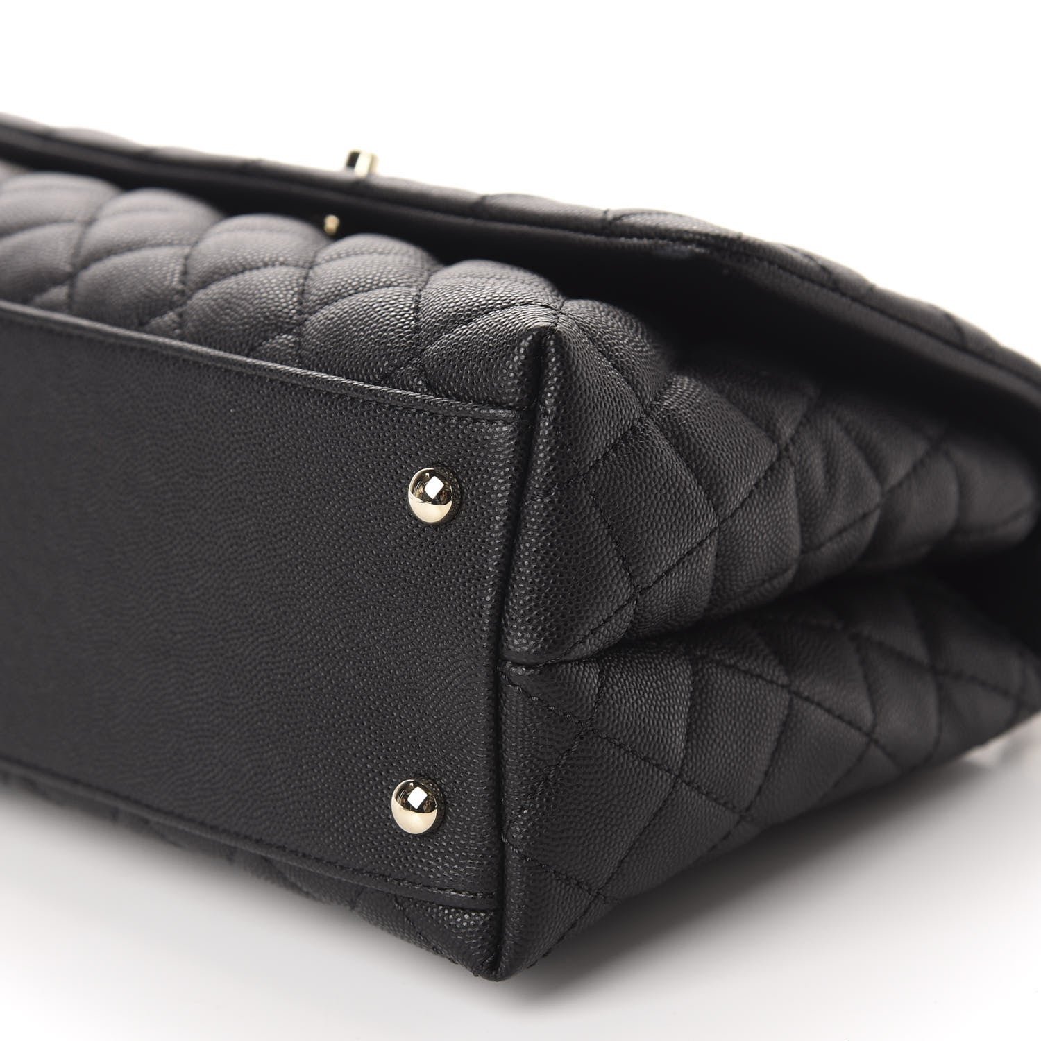 Chanel Caviar Quilted Small Coco Handle Flap Black 8 of 12