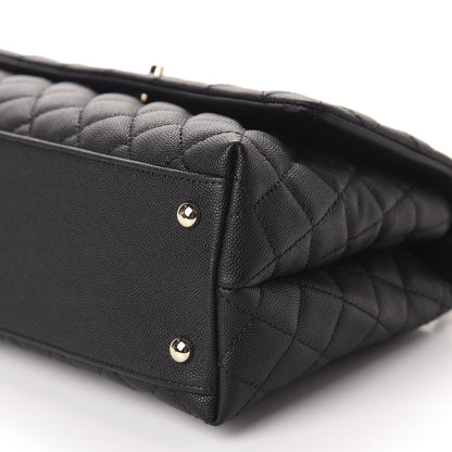 Chanel Caviar Quilted Small Coco Handle Flap Black 8 of 12