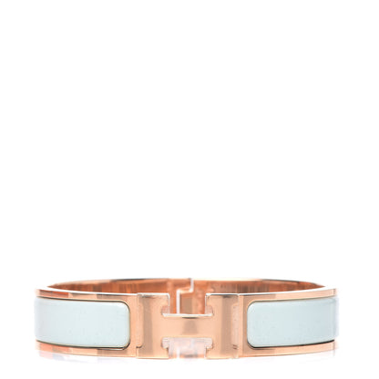 Hermes Enamel Narrow Clic Clac H Bracelet PM Vert Argile 1 of 6