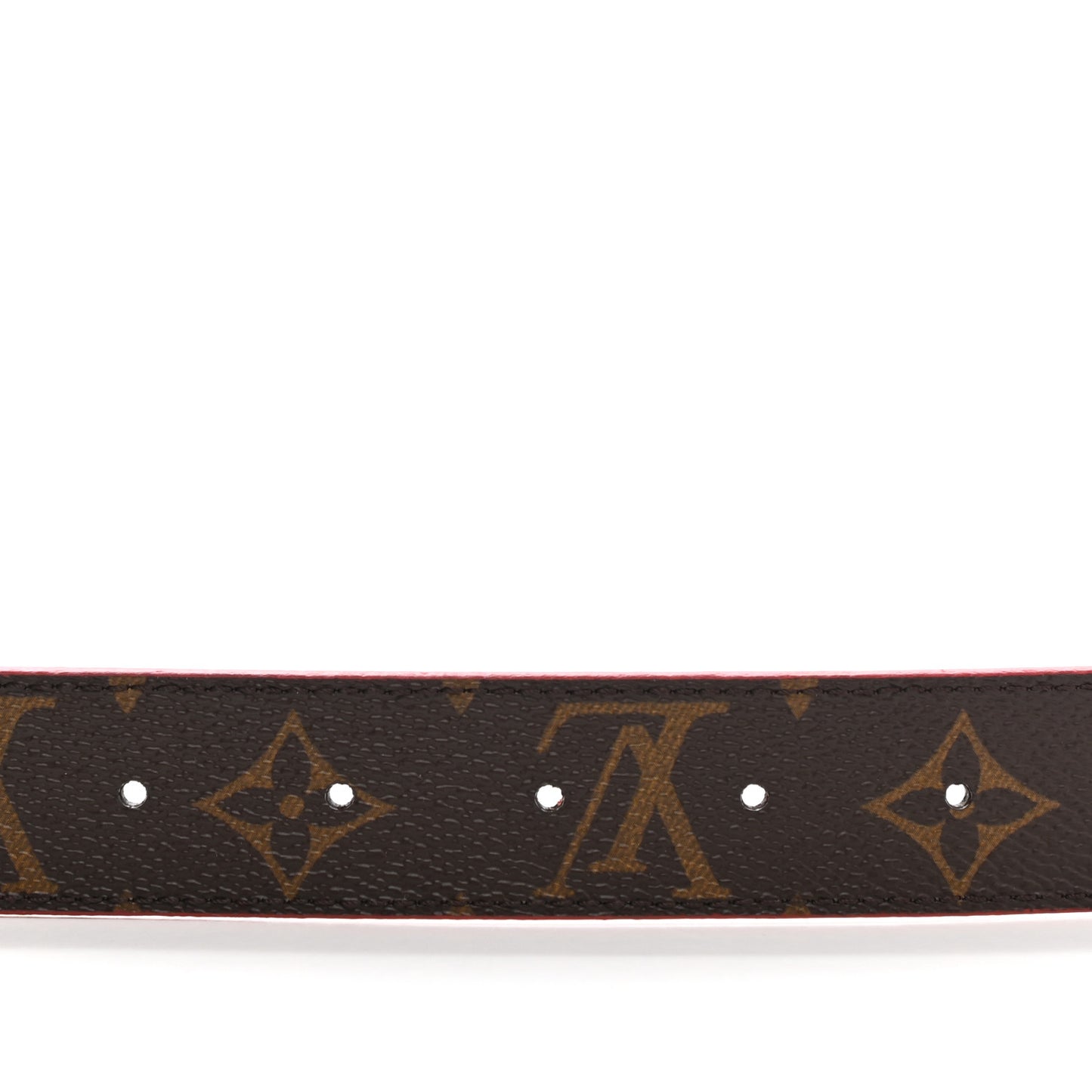 Monogram 30mm LV Initiales Reversible Belt 80 32 Coquelicot