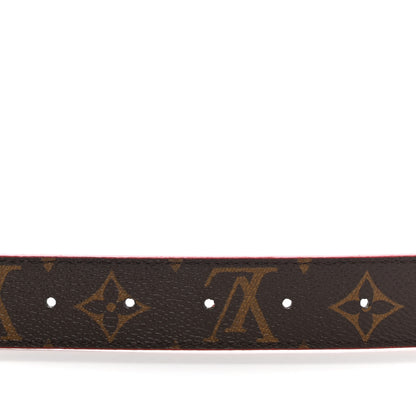 Louis Vuitton Monogram 30mm LV Initiales Reversible Belt 80 32 Coquelicot 3 of 7