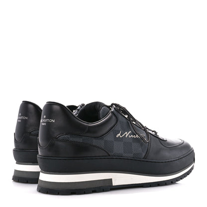 Louis Vuitton Calfskin Damier Graphite Harlem Sneakers 8.5 Black 4 of 8