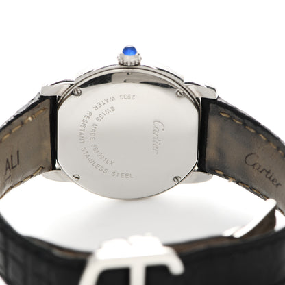 Cartier Stainless Steel Alligator 29mm Ronde Solo Quartz Watch 4 of 6