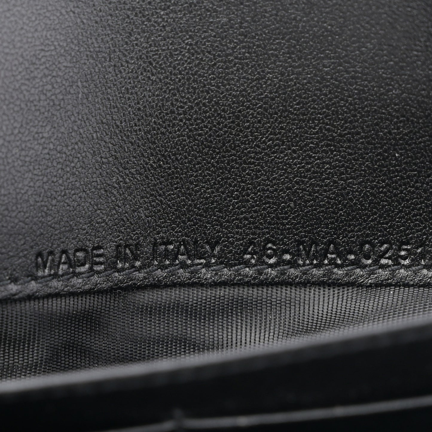 Goatskin Saddle Chain Wallet Pouch Black