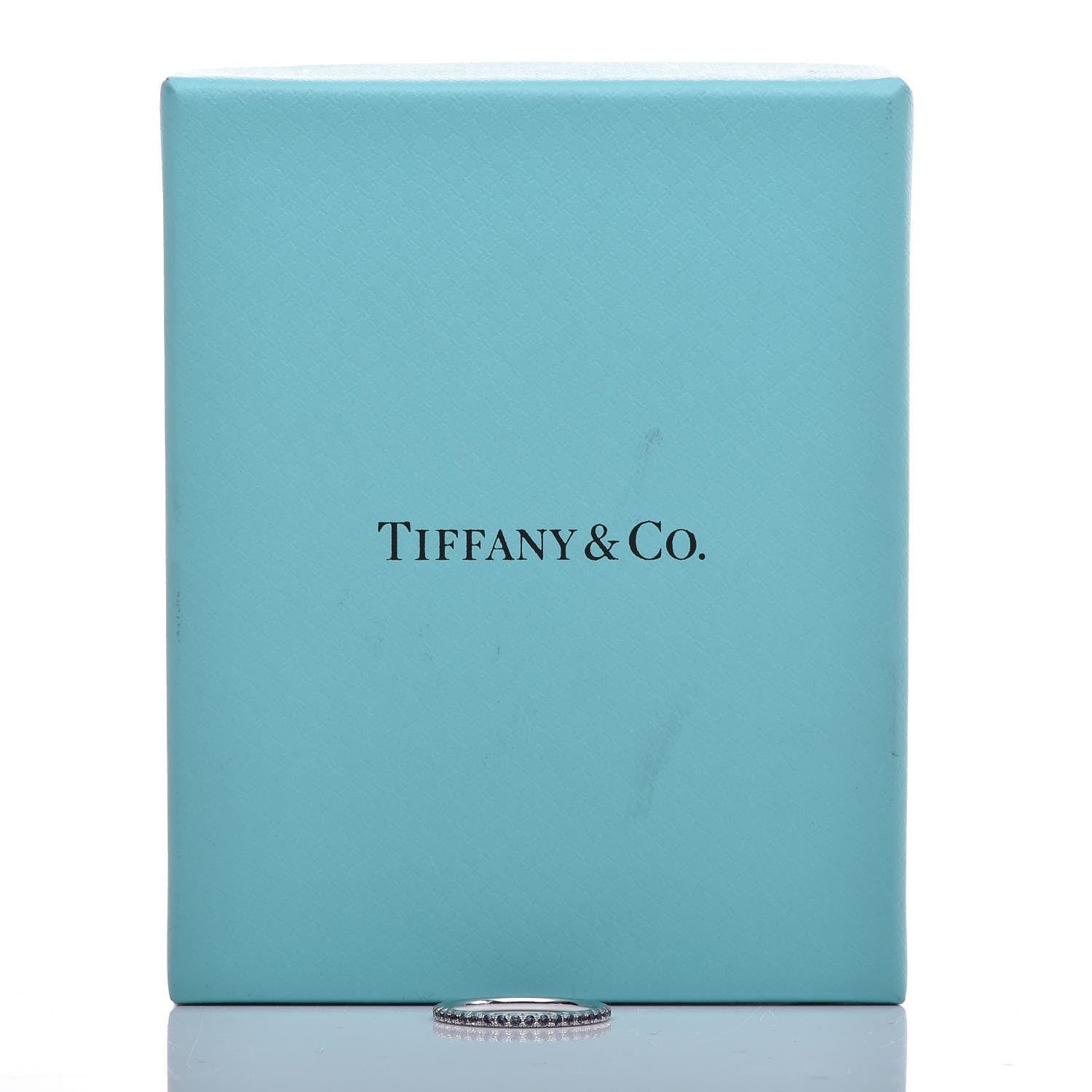 Tiffany 18K White Gold Iolite Metro Ring 47 4.25 7 of 7