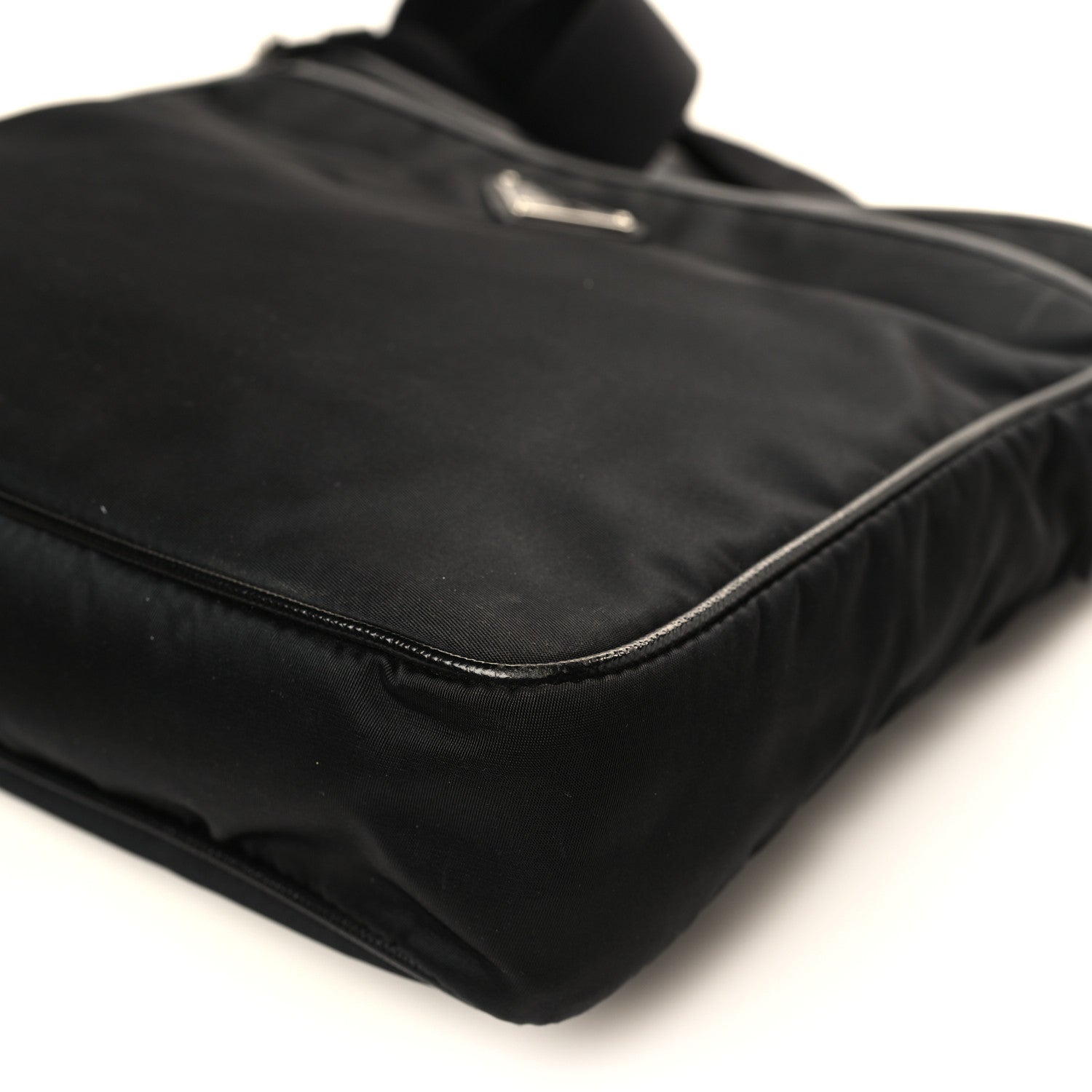 Prada Nylon Flat Messenger Bag Black 8 of 9