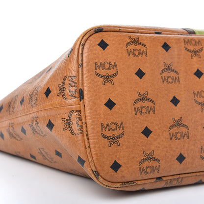 MCM Visetos Crocodile Embossed Medium Liz Shopper Tote Cognac 6 of 11