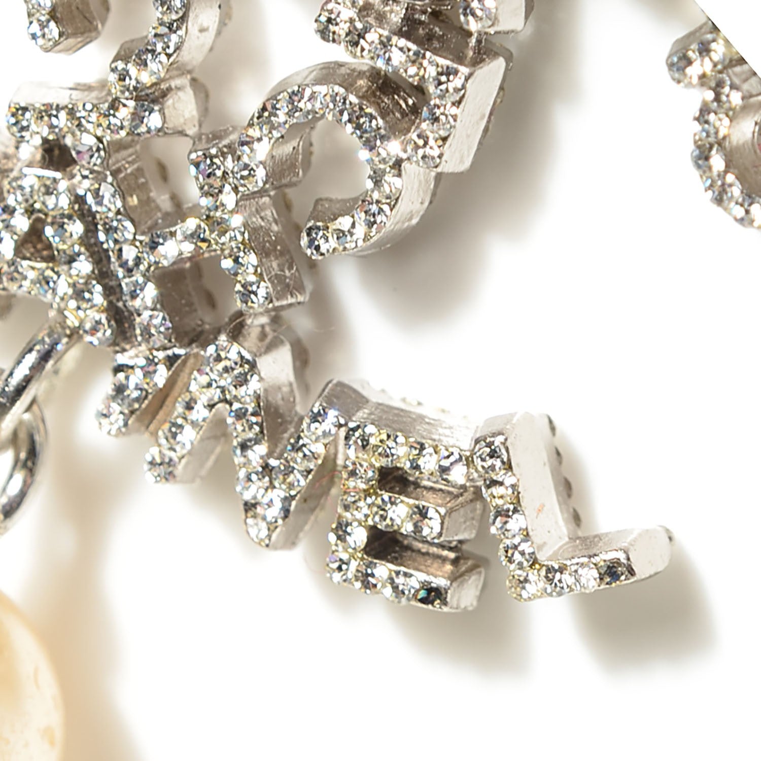 Chanel Crystal Pearl CC Belt Silver 5 of 7