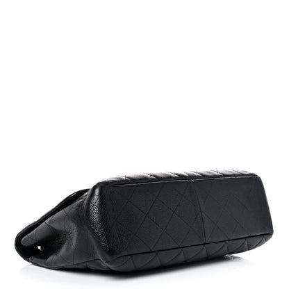 Chanel Caviar Quilted Jumbo Single Flap Black 4 of 22
