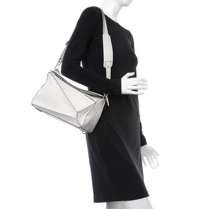 Loewe Calfskin Puzzle Bag White 2 of 8