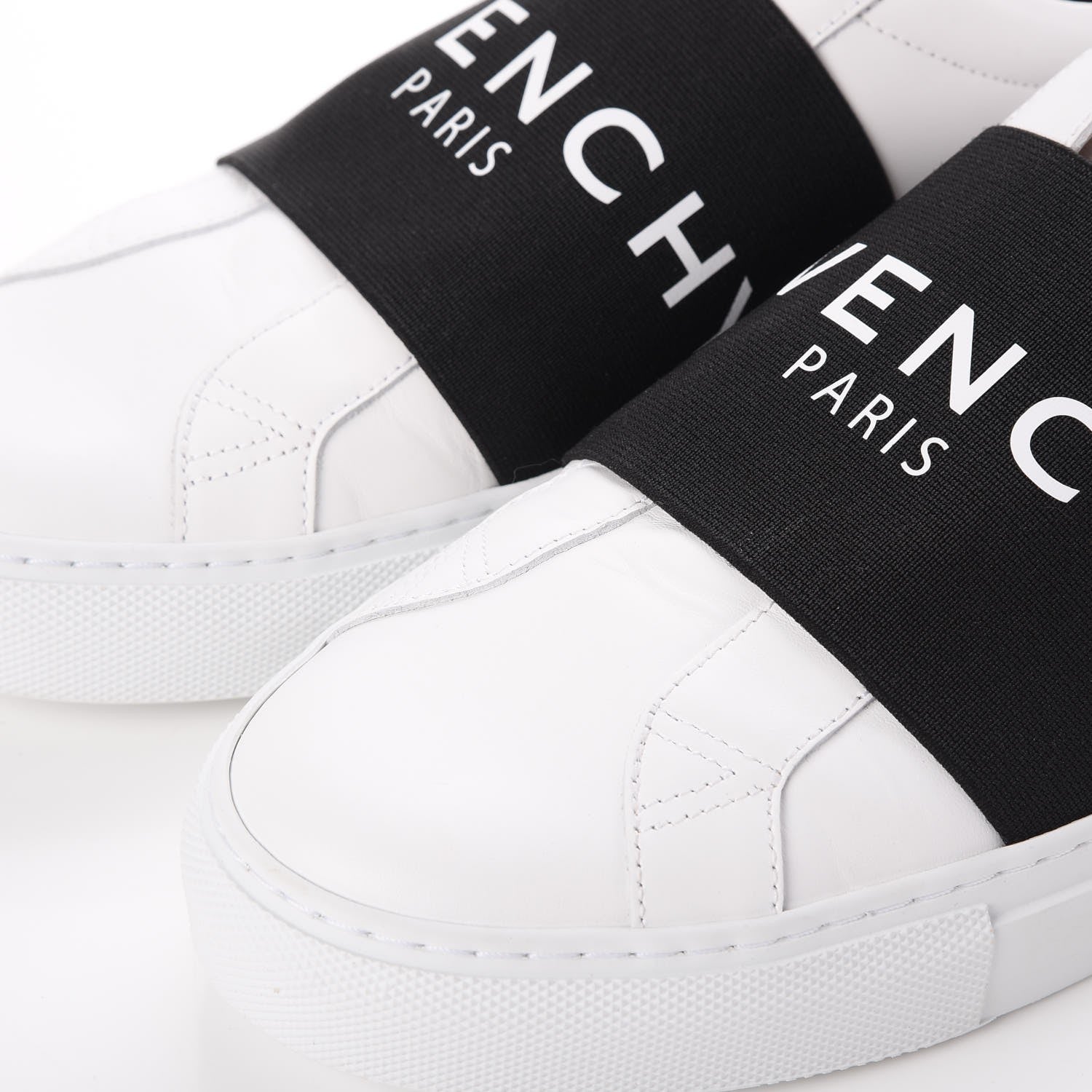 Givenchy Calfskin Band Logo Mens Urban Street Sneakers 41 White Black 11 of 12
