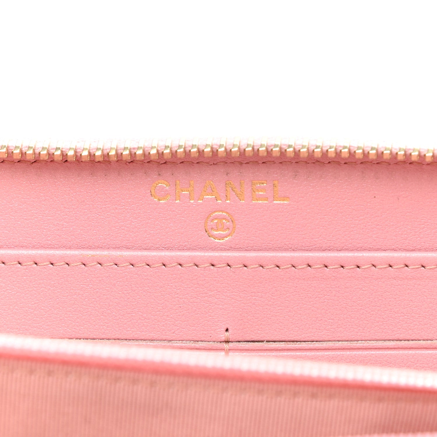 Chanel Iridescent Caviar Quilted Large Zip Around Wallet Pink 6 of 9