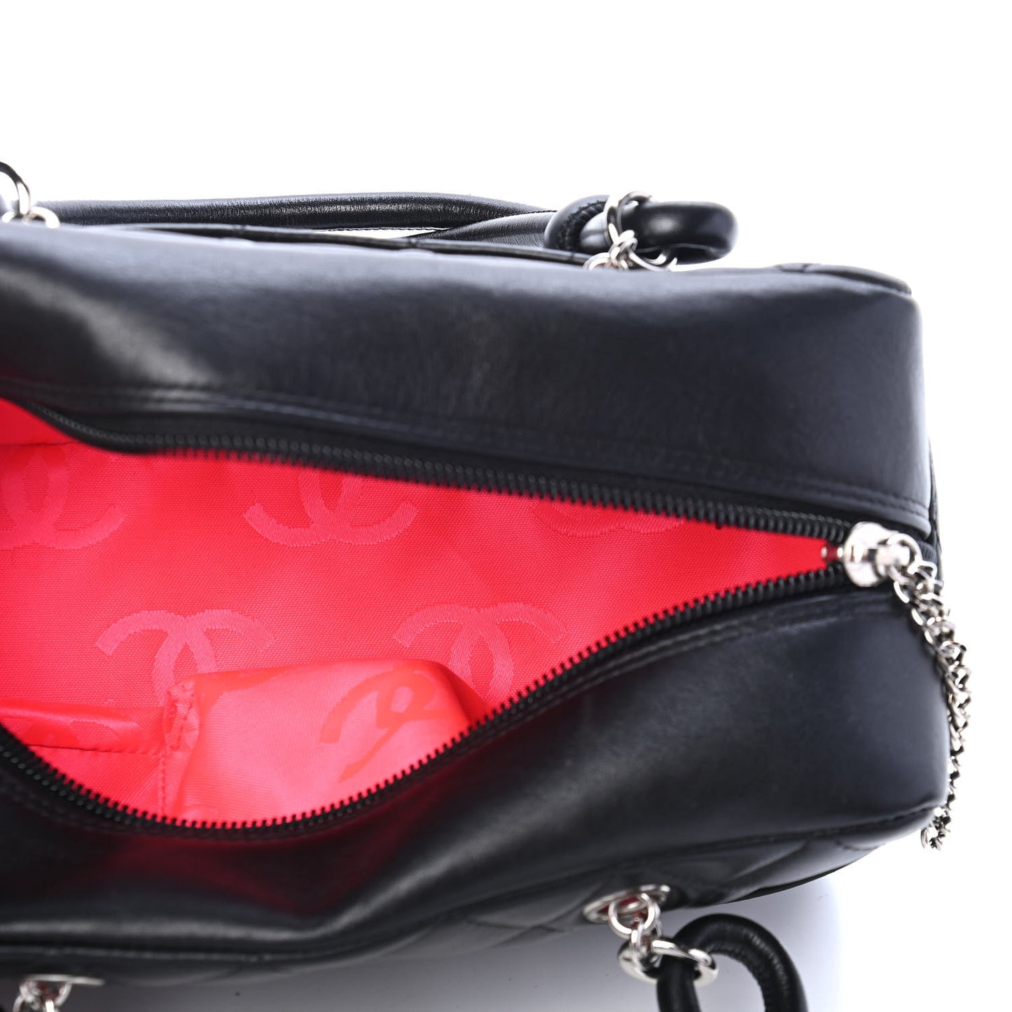 Calfskin Quilted Small Cambon Bowler Black