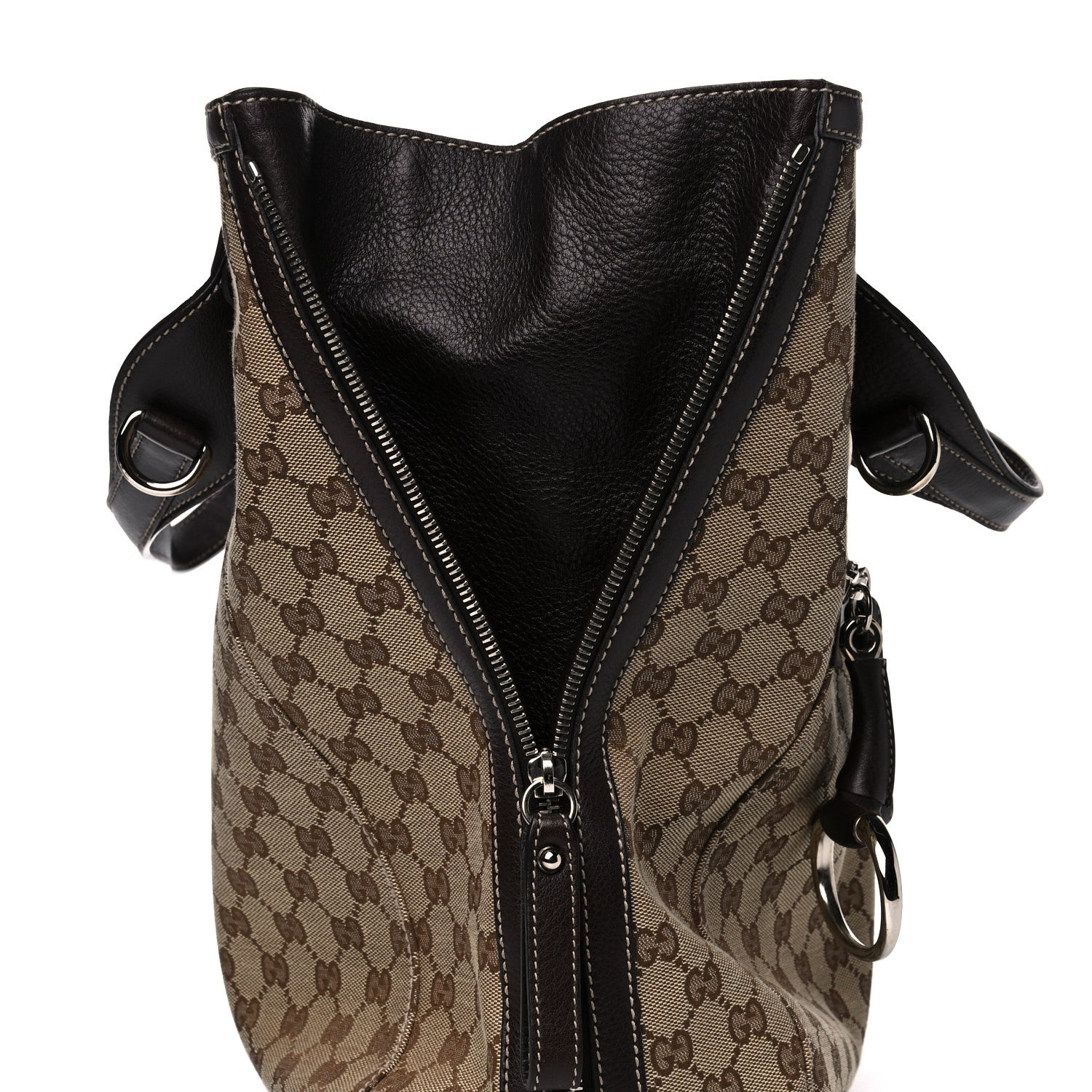 Gucci Monogram Large Icon Bit Tote Dark Brown 12 of 14