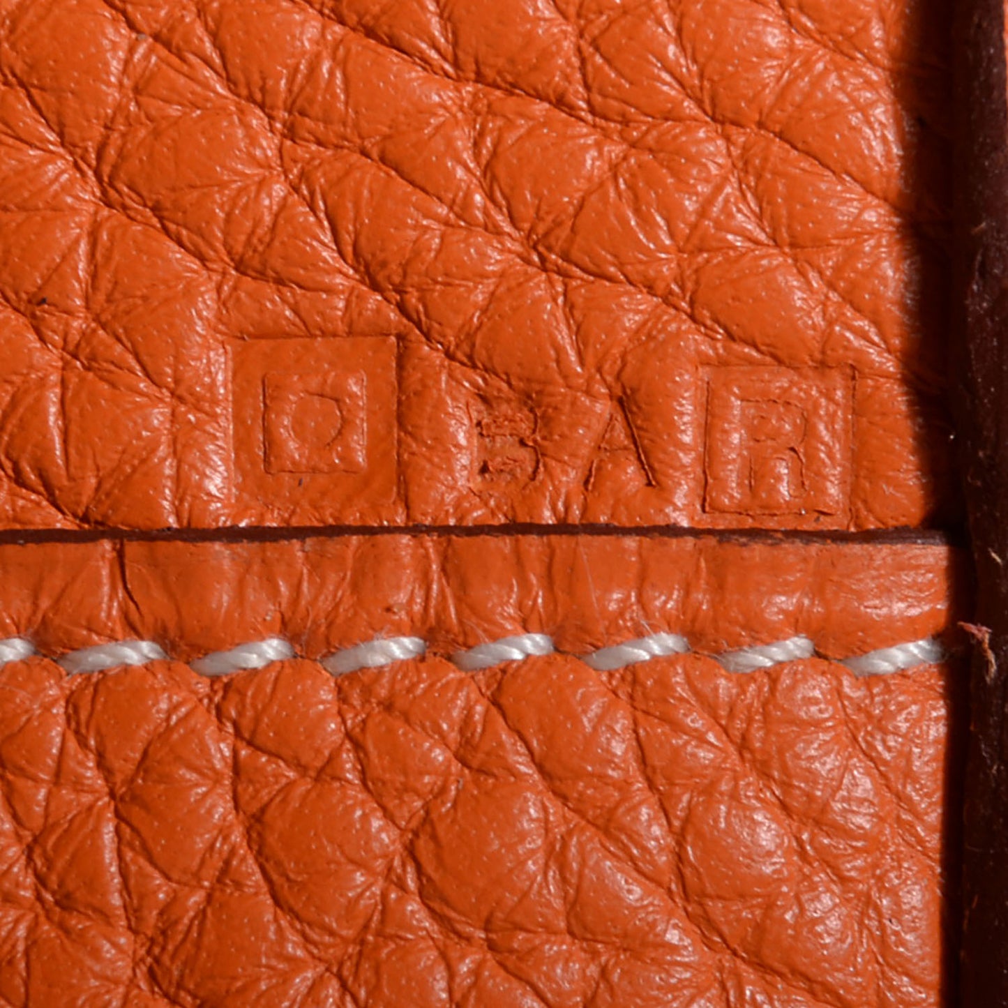 Taurillon Clemence Double Sens 36 Reversible Tote Gold and Orange