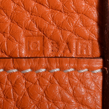 Hermes Taurillon Clemence Double Sens 36 Reversible Tote Gold and Orange 11 of 11