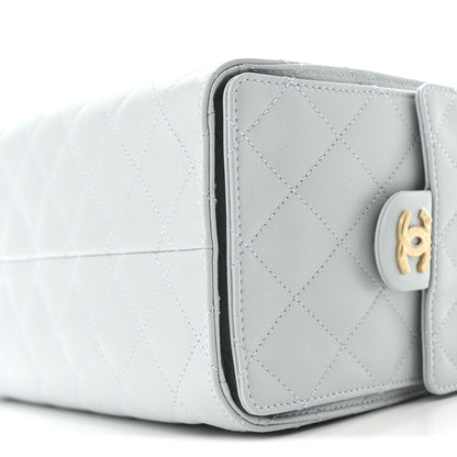 Chanel Caviar Quilted Small Chanel 25 Handbag Light Blue 10 of 11