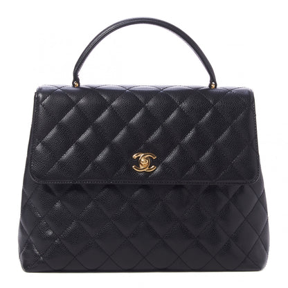 Chanel Caviar Quilted Jumbo Kelly Flap Black 1 of 10