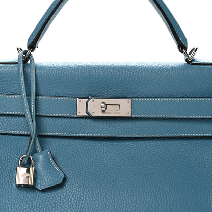 Hermes Taurillon Clemence Kelly Retourne 40 Blue Jean 8 of 11