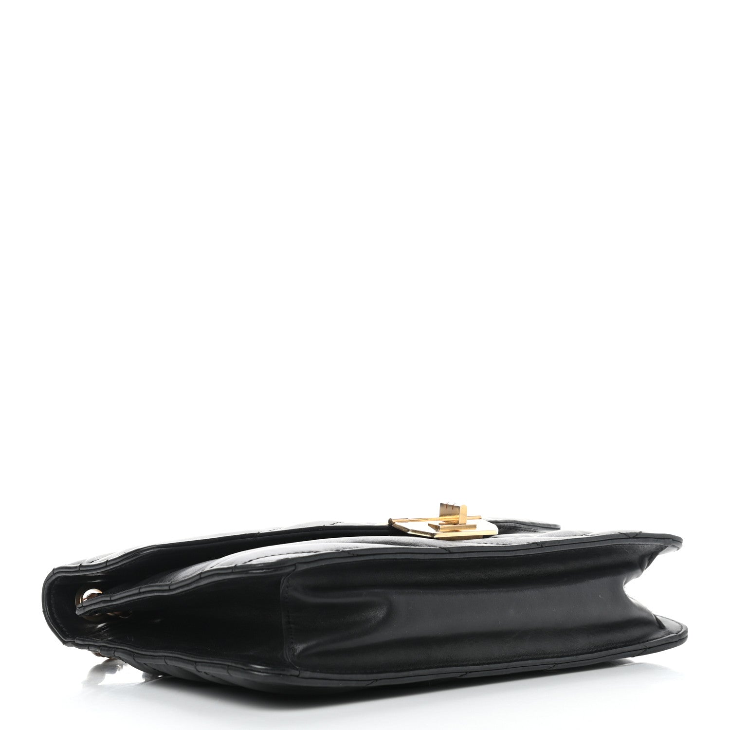 Chanel Calfskin Chevron Quilted Gabrielle Flap Black 3 of 8