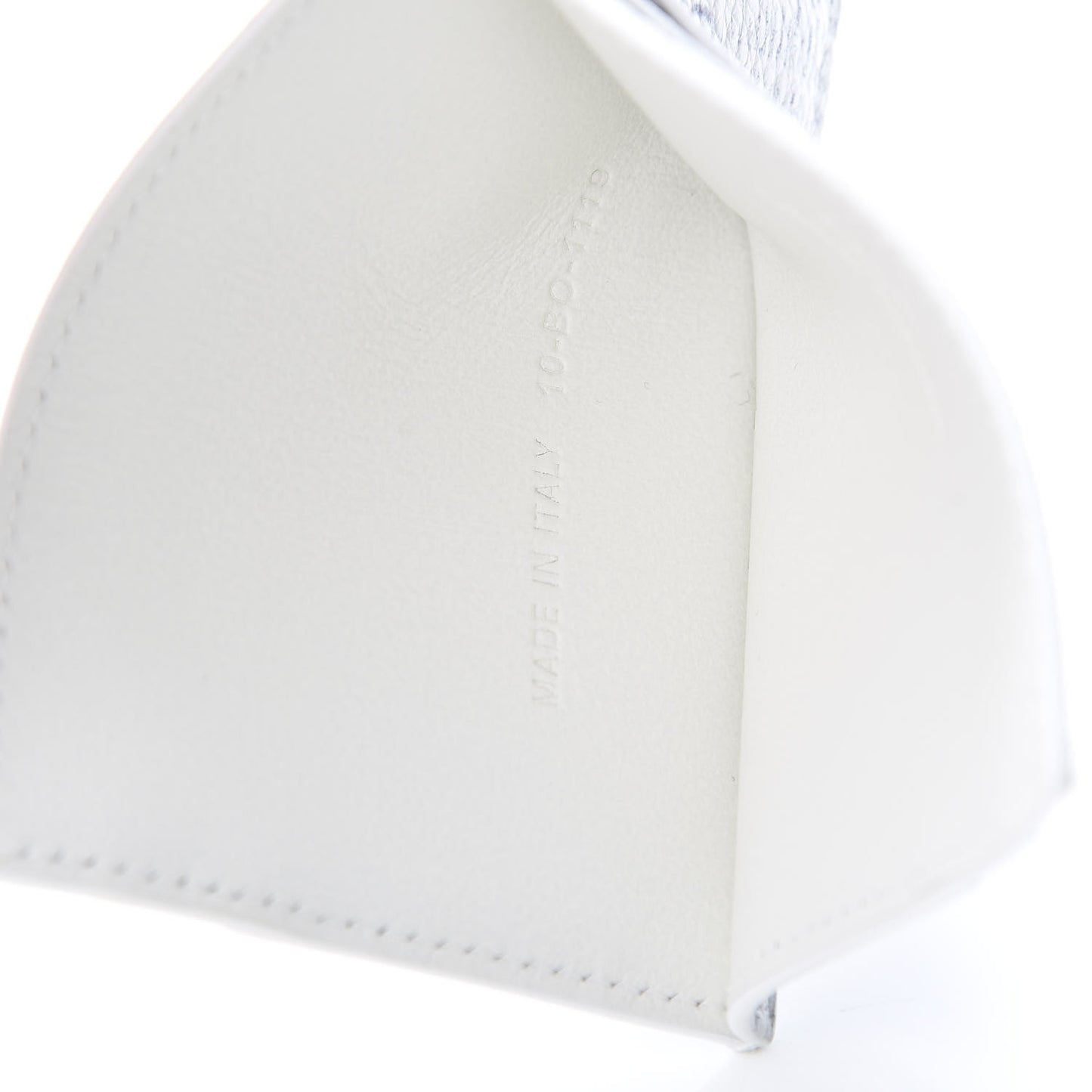X DANIEL ARSHAM Grained Calfskin Newspaper Card Holder White