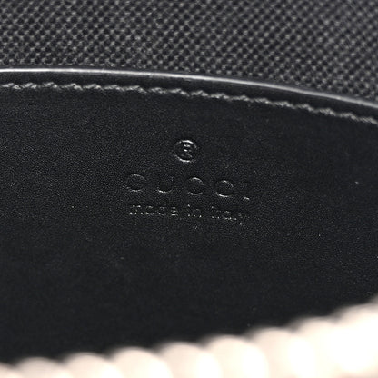 Gucci GG Supreme Monogram Web Small Flat Messenger Bag Black Grey 6 of 10