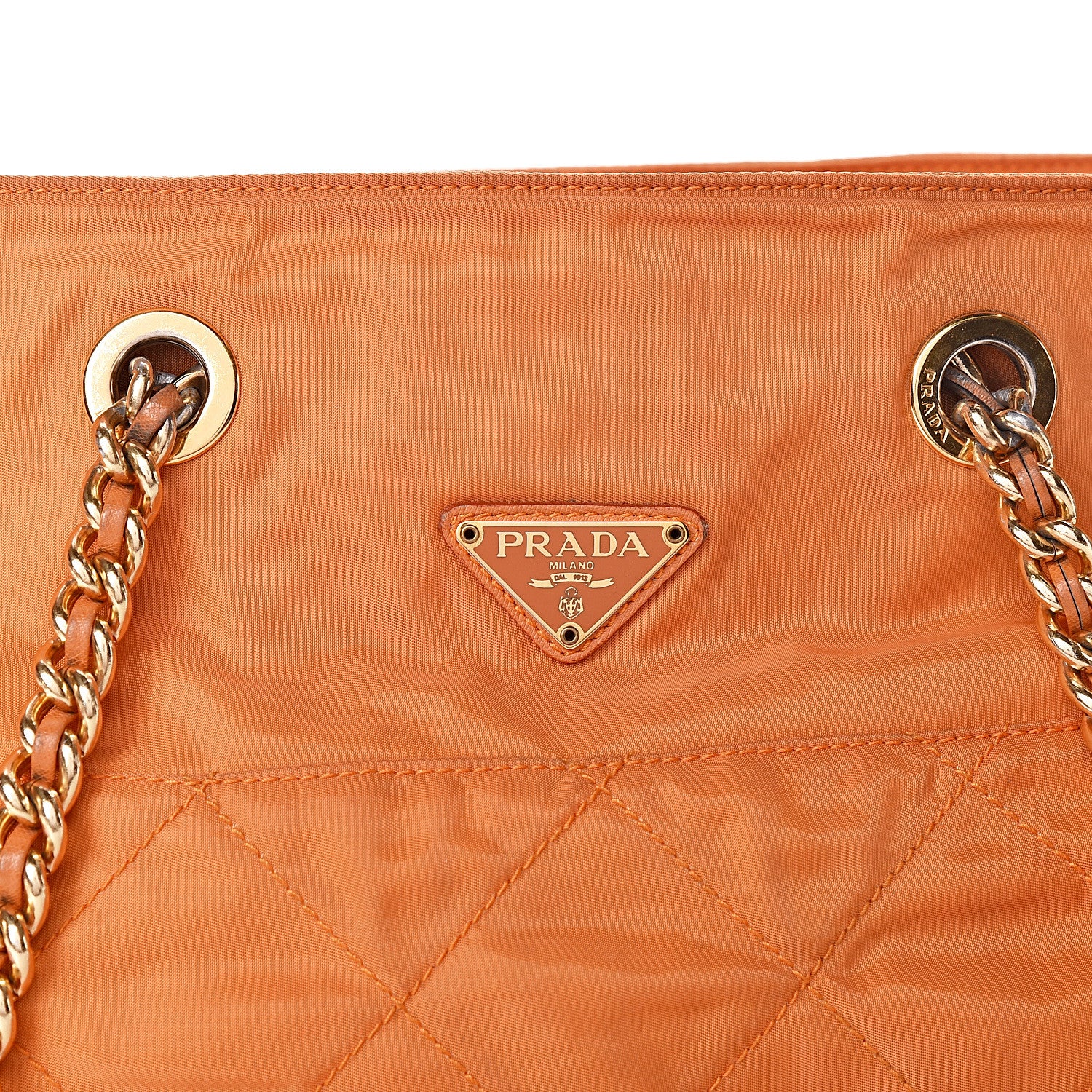 Prada Tessuto Nylon Quilted Impunturado Bag Ambra 13 of 13