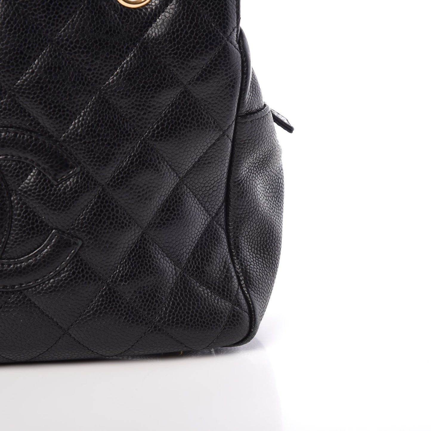 Caviar Quilted Petit Timeless Tote PTT Black