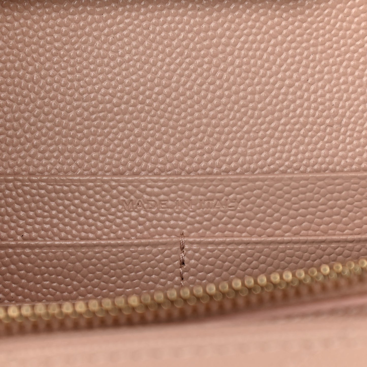 Grain De Poudre Matelasse Chevron Monogram Chain Wallet Pale Pink