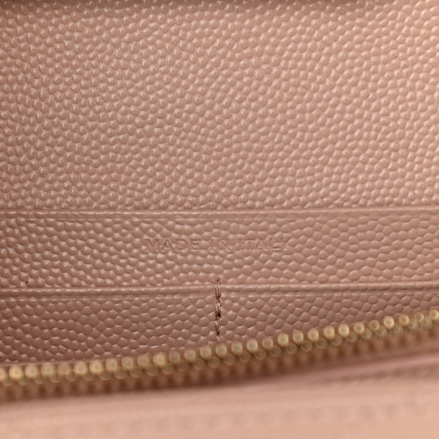 Saint Laurent Grain De Poudre Matelasse Chevron Monogram Chain Wallet Pale Pink 7 of 13
