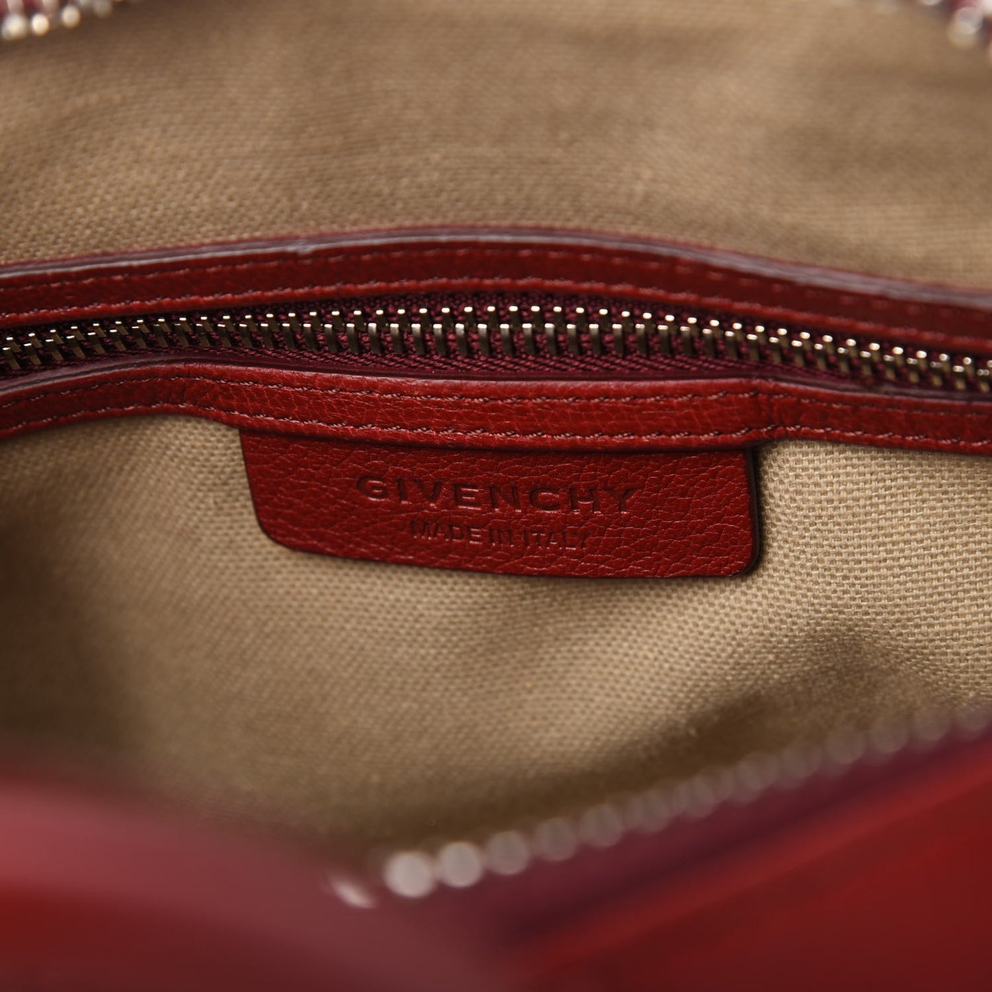 Sugar Goatskin Mini Antigona Dark Red