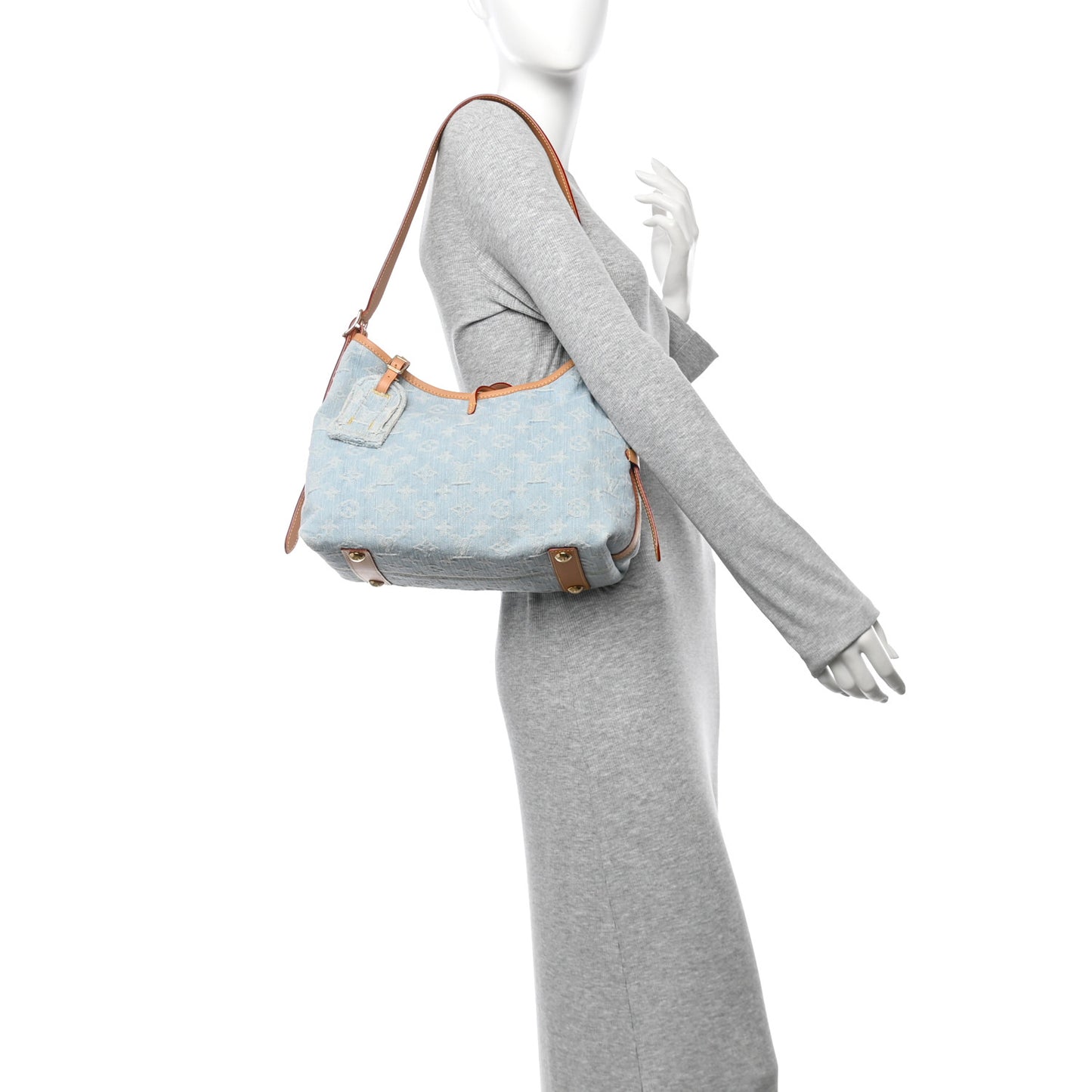 Monogram Denim CarryAll PM Sky Blue